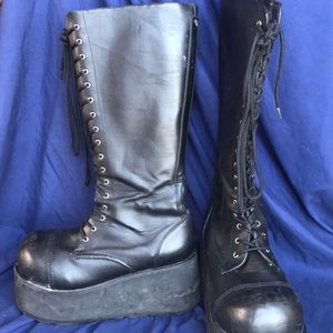 Demonic High Top Platform Boots